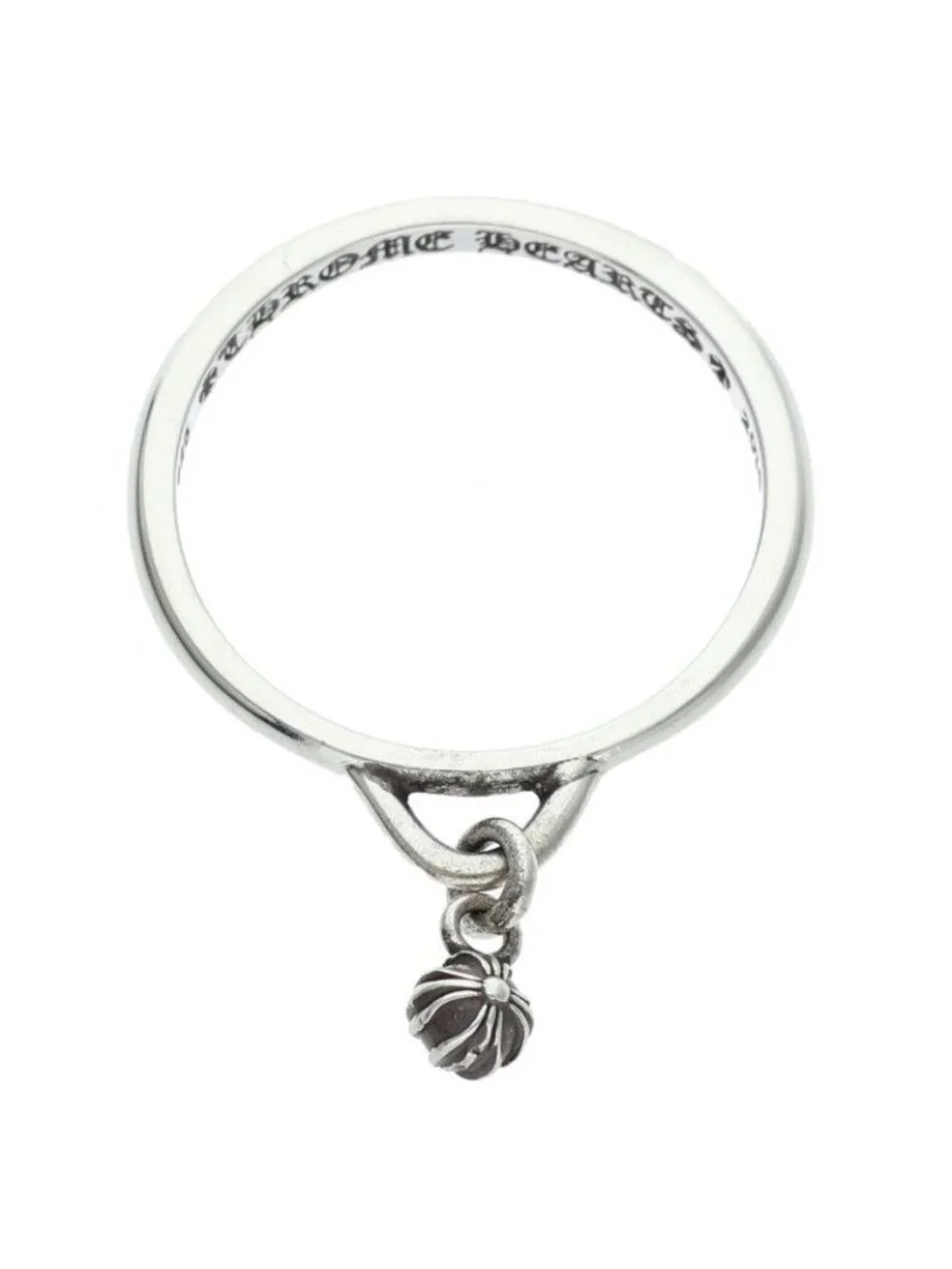 Chrome Hearts Stack Drop Bead Silver Ring